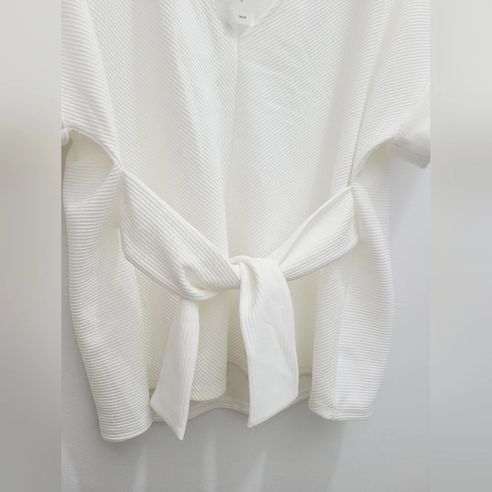 Express Blouse White with Waist Tie Detail - Size S​ - Picture 2 of 6